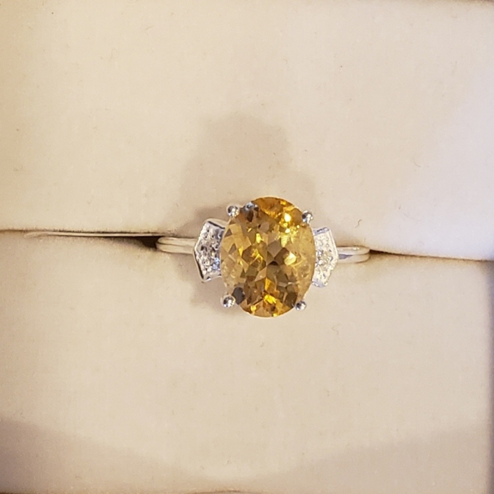 Sterling Citrine Ring